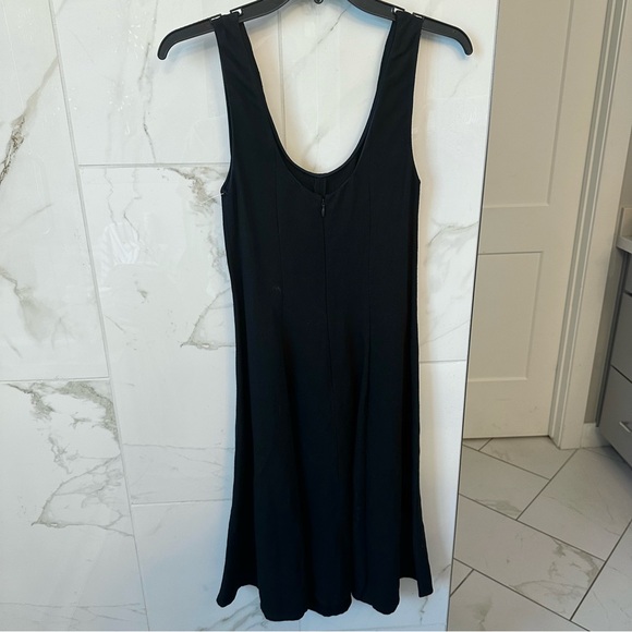 Vince Linen Blend Black A-Line Midi Dress - Picture 5 of 7